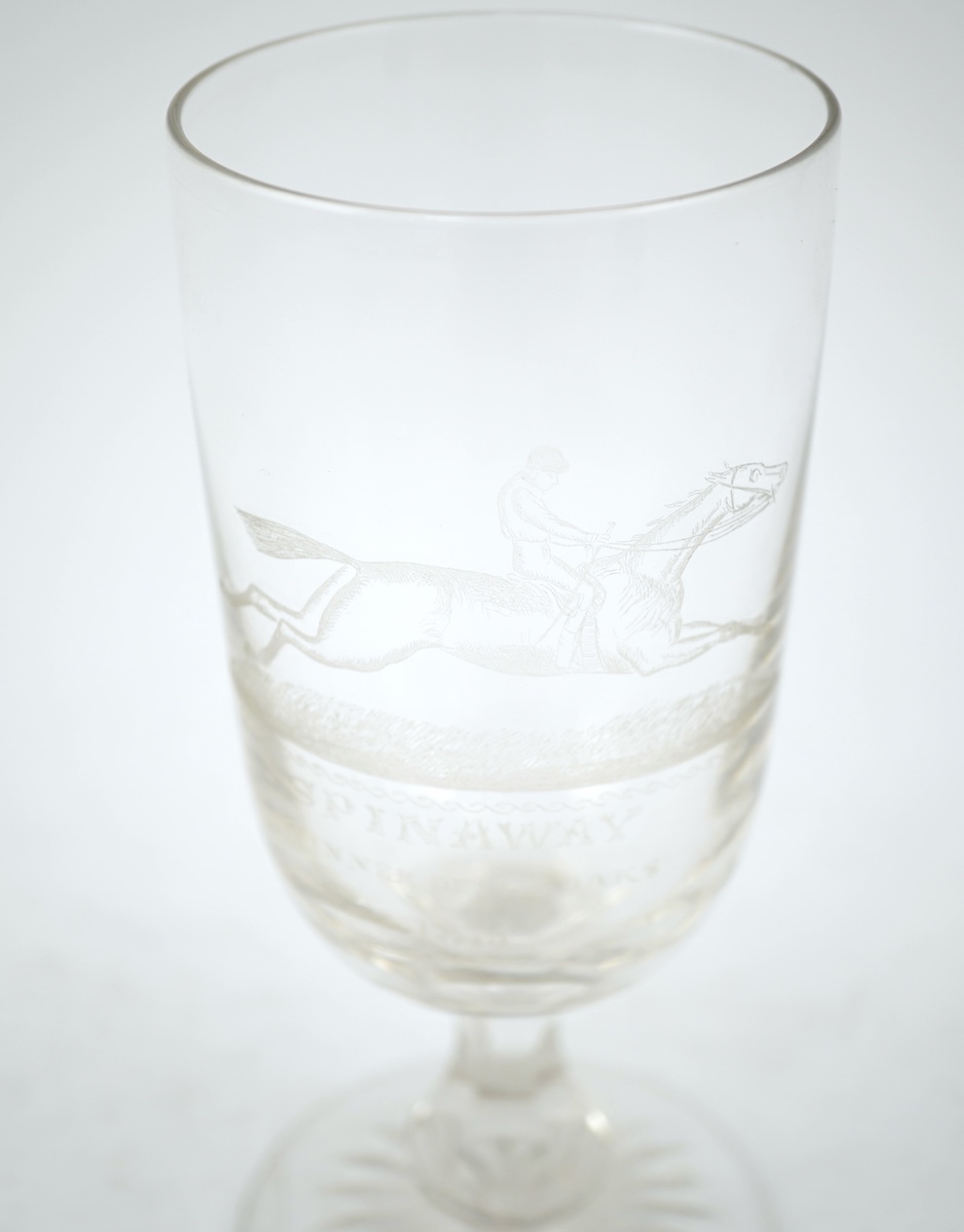 A Victorian horse racing goblet, c.1875